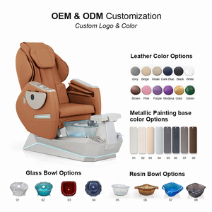 Kangmei <span class=keywords><strong>2026</strong></span> – Ensemble de mobilier de luxe beige pour <span class=keywords><strong>salon</strong></span> de manucure, avec table de massage et fauteuil de pédicure, et spa pour les pieds sans tuyauterie - Product Image 3