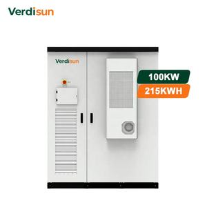 Verdisun bess ארון bess 100kw + 215kwh מערכת אחסון אנרגיה סוללה 100kw היברידי inverter 768v280ah סוללת ליתיום מתח גבוה ליתיום - Product Image 1