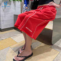 BENTURA Clothing Manufacturer Custom Men's Jogger Sports Short Pants Raw Hem Stitch French Terry Baggy Sweat Shorts