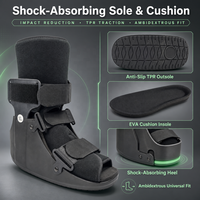 Déambulateur court universel OEM ODM F4102 pour pieds gauche et droit avec semelle TPR amortissante pour la stabilité et le soutien post-fracture