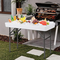 Hot Selling 4ft HDPE pliant Ice Cooler Table pour Backyard Party