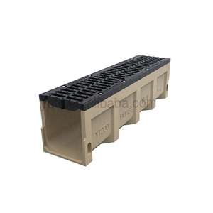 Canal de drenaje de hormigón de polímero para exteriores de alta resistencia con cubierta de hierro dúctil para construcción y bienes raíces - Product Image 1