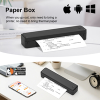 Imprimante thermique sans encre U8 sans fil pour les voyages, prend en charge les formats US Letter et A4 (8,5 x 11 pouces), petite imprimante mobile
