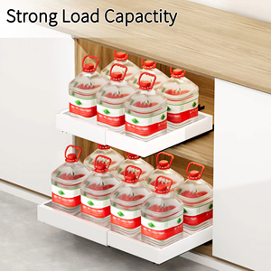 Cajón de Cubiertos Plegable de Acero al Carbono con Recubrimiento en Polvo, Montado en la Pared, Deslizable, Extensible, para Almacenamiento en Gabinetes - Product Image 3