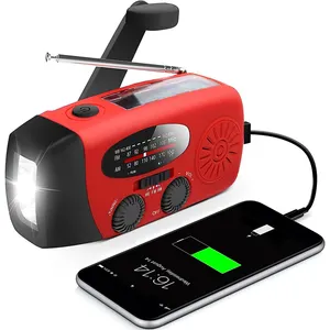 Générateur de manivelle d'urgence 2000mAh Radio portable de survie solaire