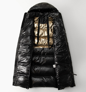 Manteau chaud surdimensionné à manches longues respirant pour femmes, grande taille, veste en duvet noire pour la saison hivernale - Product Image 4