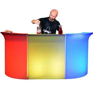 commercial luxury cafe light up bar reception table counter mobile acrylic LED night club illuminated led bar counter design