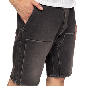 डिai निर्माता कस्टम मेन प्रबलित फ्रंट पैनल ने ब्लैक डेनिम शॉर्ट्स को धोते हुए ब्लैक डेनिम शॉर्ट्स की पदोन्नति सूची - Product Image 3