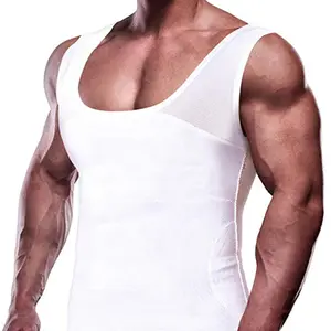 Men Slimming Body Shaper Vest Chest Compression Shirt Abdomen Slim Tank Top Undershirt