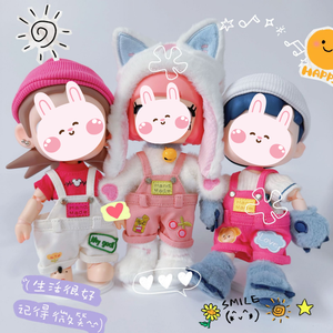 2025年新作 海外貿易 ジガ サスペンダーパンツ 可愛い ガジ 姉妹着替え人形生地 7-14歳 中国製 - Product Image 3