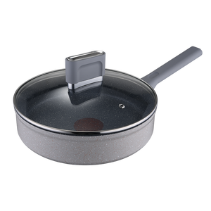 Juego de utensilios de cocina de <span class=keywords><strong>11</strong></span> piezas, revestimiento antiadherente de mármol, sartén forjada, juego de ollas y sartenes de lujo con punto rojo - Product Image 4