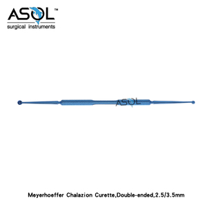 Cureta de Chalazion de Doble Extremo de Alta Calidad, Diámetro 2.5/3.5mm, Instrumento Quirúrgico Oftalmológico - Product Image 2