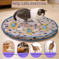 Jouet interactif pour chat en forme de balle à roulement rapide dans une pochette, activé par le mouvement, avec son de chat et jeu de chasse à la souris