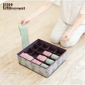 Scatola Portaoggetti Pieghevole Personalizzabile per Biancheria Intima Organizzatore Riutilizzabile per <span class=keywords><strong>Armadio</strong></span> Organizzatori per Cassetti in Tessuto Non Tessuto - Product Image 4