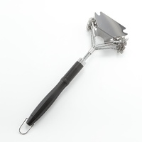 Brosse de nettoyage de barbecue en acier inoxydable poli OEM la plus vendue, détachable, avec 3 ressorts interchangeables et manche en PP