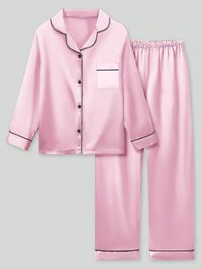 Ensemble de pyjamas en soie de mûrier écologique, manches longues, matière respirante et douce, service de fabrication sur mesure OEM ODM, usine au Vietnam - Product Image 4