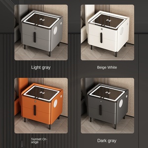 2025 New <strong>Smart</strong> Mobile Modern Simplicity Bedroom Bedside Nightstand Storage Large Size Solid Wood Frame Bedroom <strong>Furniture</strong> - Product Image 5