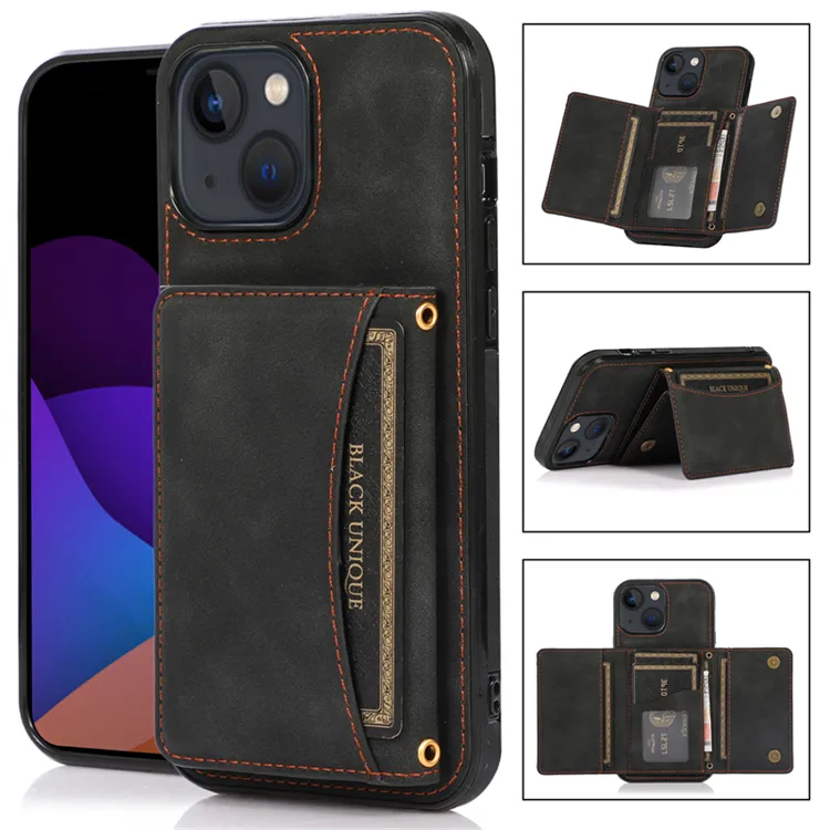 PU Flip Wallet Leather Case for iPhone 14 pro max XS XR,Card Holders Phone Cases for iPhone 13 12 X 6 6s 7 8 Plus