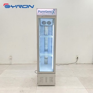 Slim Vertical Frozen Display <b>Freezer</b> Air Cooled Commercial Upright Fridge With Custom Logo Light Box for Snack Ice Drinks BC Tal - Product Image 4
