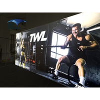 10x20ft SEG modulaire Double face SEG lumière boîtes publicitaires affichage salon équipement Fitness rétro-éclairé mur exposition