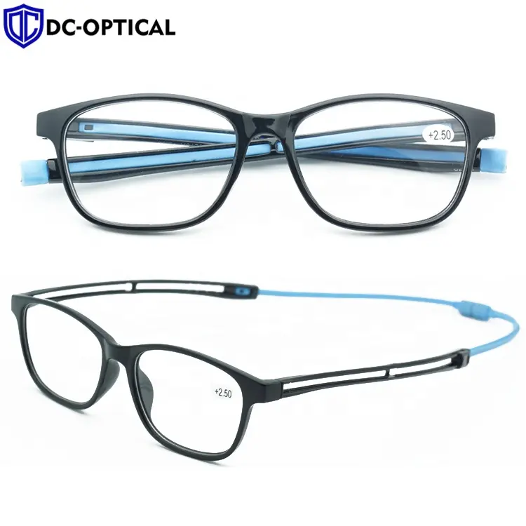 DCOPTICAL الأزياء قابل للتعديل شنقا الرقبة المغناطيس نظارة قراءة es الرجال النساء البلاستيك TR90 قابل للتعديل قابلة قارئ نظارة قراءة
