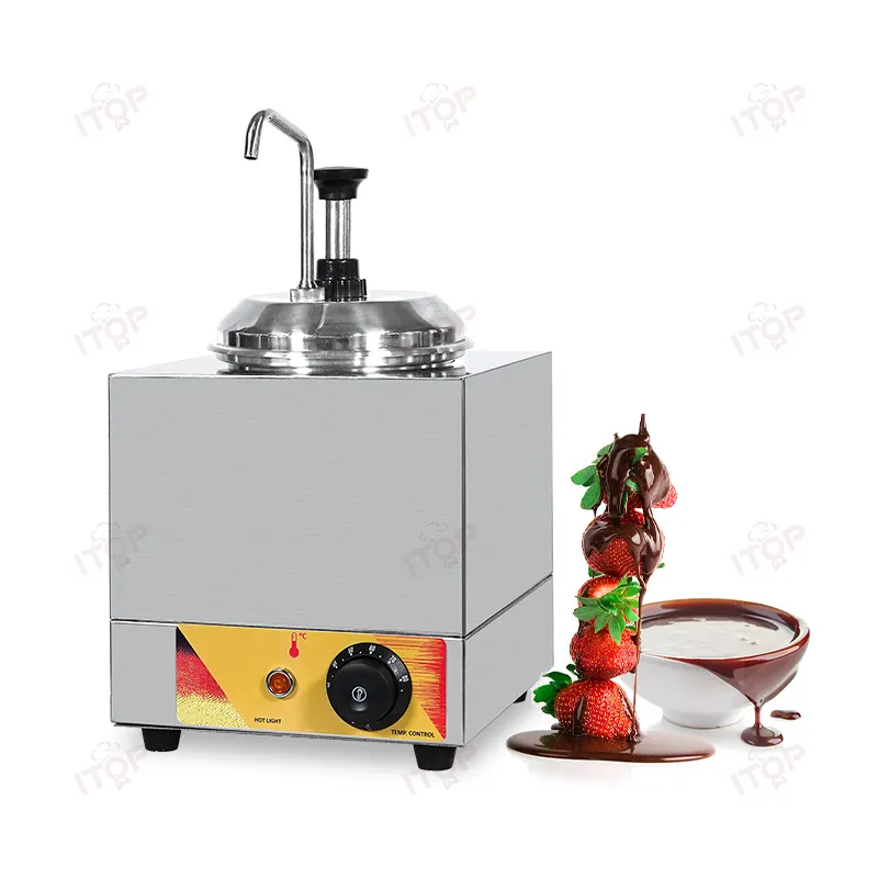 Nacho peynir dağıtıcı paslanmaz ısıtıcı makinesi sıcak ile çelik pompa sıcak çikolata sos gıda dağıtıcı