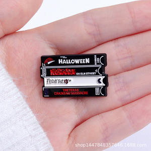 Stock personalizado al por mayor Punk gótico Horror esmalte Pins personalizado No Moq películas clásicas de Halloween Viernes 13 esmalte barato solapa <span class=keywords><strong>Pi</strong></span> - Product Image 3
