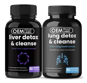 オオアザミ抽出物を含む肝臓肺クレンジングカプセル肝臓クレンジングデトックスカプセルは呼吸器の健康免疫システムOEMをサポートします - Product Image 1