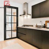 Porte à battant en alliage d'aluminium à feuille unique, dimensions personnalisables pour projets de portes non standard et besoins de construction