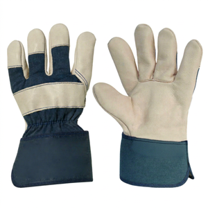 Wholesale Lightweight Customizable Anti-Slip Breathable Comfortable Leather Safety Cuff Durable 14 Inch Silicone-free Gloves - Product Image 1