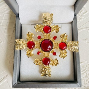 Elegante Spilla Vintage a Croce, Lussuosa Spilla a Forma di Leone con Cristalli <span class=keywords><strong>per</strong></span> Donna, Gioielli di Moda, Accessori <span class=keywords><strong>per</strong></span> Cappotti Invernali e Giacche, Regalo <span class=keywords><strong>per</strong></span> Feste - Product Image 1