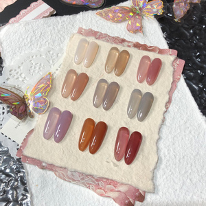 Vernis à ongles gel semi-transparent ZRKGEL Tpo Free Sheer Finish, effet verre UV naturel brillant, design de logo gratuit - Product Image 6