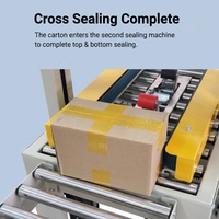 Machine de scellage automatique de cartons avec transfert d'angle pour entrepôt e-commerce et logistique alimentaire CE 50Hz