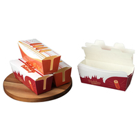 Boîtes en papier blanc d'emballage jetable résistant à la graisse de qualité alimentaire de fête avec impression personnalisée boîtes pliantes pour saucisses et hot-dogs