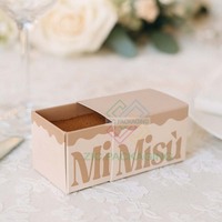 Boîte d'emballage en papier pour tiramisu avec impression de logo personnalisé, papier alimentaire, pâtisserie, boulangerie, emballage en chocolat pour tiramisu