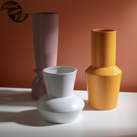 Vase à fleurs en céramique créatif Morandi, décoration de maison, Design moderne élégant pour fête de mariage, Vase de table contemporain TT/L/C, boîte