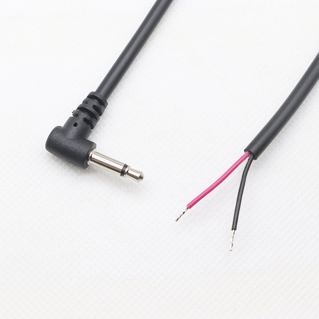 3.5mm 1/8" Male TS Mono Plug 90 Degree Right Angle Audio Cable with Open 3.5mm Male Mono Jack Audio & Video Cables
