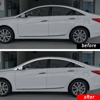 Décorations de fenêtres de voiture en acier inoxydable pour Hyundai Sonata 2011 2012 2013 2014 2015 Accessoires Kit de style automobile Protection