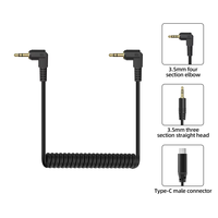 Microphone 3.5mm connecté à la carte son du téléphone portable Appareil photo numérique en direct Type-c transféré au câble audio OTG