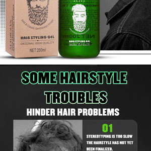 <span class=keywords><strong>Gel</strong></span> Fijador para Barba de 200 ml, Fortalece, Hidrata, Cuidado del Cabello, Fresco y Ligero, No Pegajoso - Product Image 4
