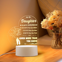 Lampe de table LED personnalisée Lampe LED acrylique sans fil Lampe de table LOGO Lampe de bureau Veilleuse Kits de table Décoration intérieure Cadeau