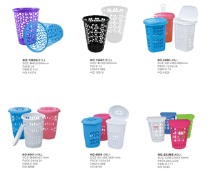 Panier à linge en plastique à grande capacité de 72 L avec poignée pour vêtements sales en gros - Product Image 2