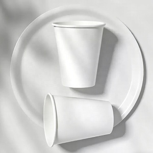 Vasos de Papel Blancos Desechables de Alta Gama de 8oz, Vasos Gruesos para Agua y Café con Logotipo Personalizado para Uso Comercial y Doméstico - Product Image 1
