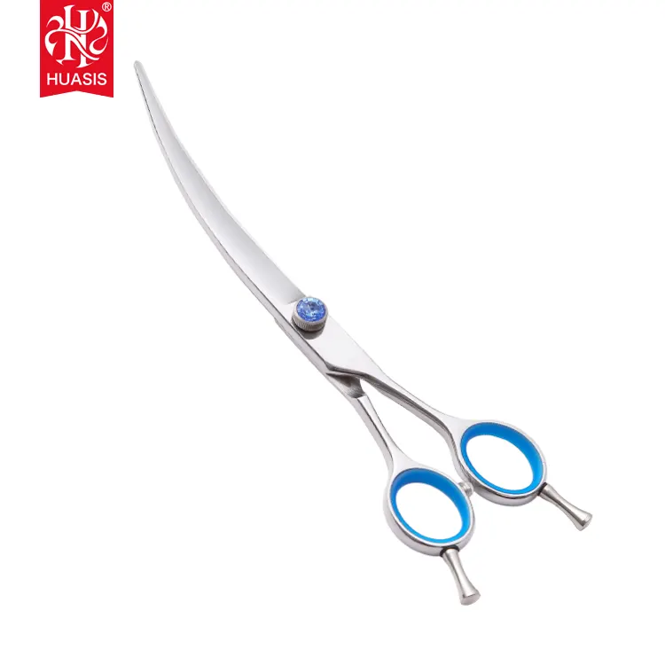 AR-70LSQ Pet Grooming Scissors 7Inch Professional Cat Dog Grooming Shears SUS440C Stainless Steel Curved Shears Customized