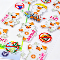 Hojas de pegatinas abombadas de epoxi con corte de contorno, fondo transparente, impermeables, personalizables para impresión