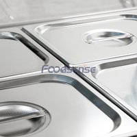 Ensemble de chauffe-plats commerciaux en acier inoxydable pour comptoir et présentoir à pizza Bain Marie
