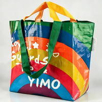 Sacs fourre-tout en PP non tissé YIMO, couleur dessin animé, imprimés par transfert thermique, avec fermeture à bouton de sécurité, logo personnalisé, pour aliments, lait, gâteaux