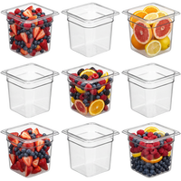Bac de transport et de stockage tout-en-un en plastique PC pour la restauration commerciale et les cuisines professionnelles