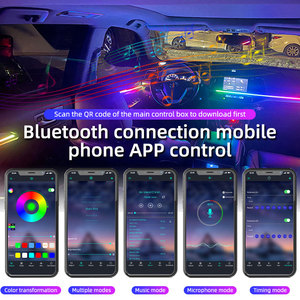 App-Steuerung Acryl streifen RGB LED Auto 22 in 1 Symphony Chasing Umgebungs licht für Autozubehör Atmosphäre Dekoration - Product Image 5