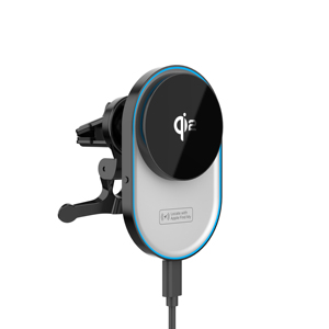 Caricabatterie Magnetico Wireless Qi2 per Auto con Ricarica Rapida 15W, Supporto per Telefono con Luce LED RGB e Localizzatore Anti-Smarrimento - Product Image 1